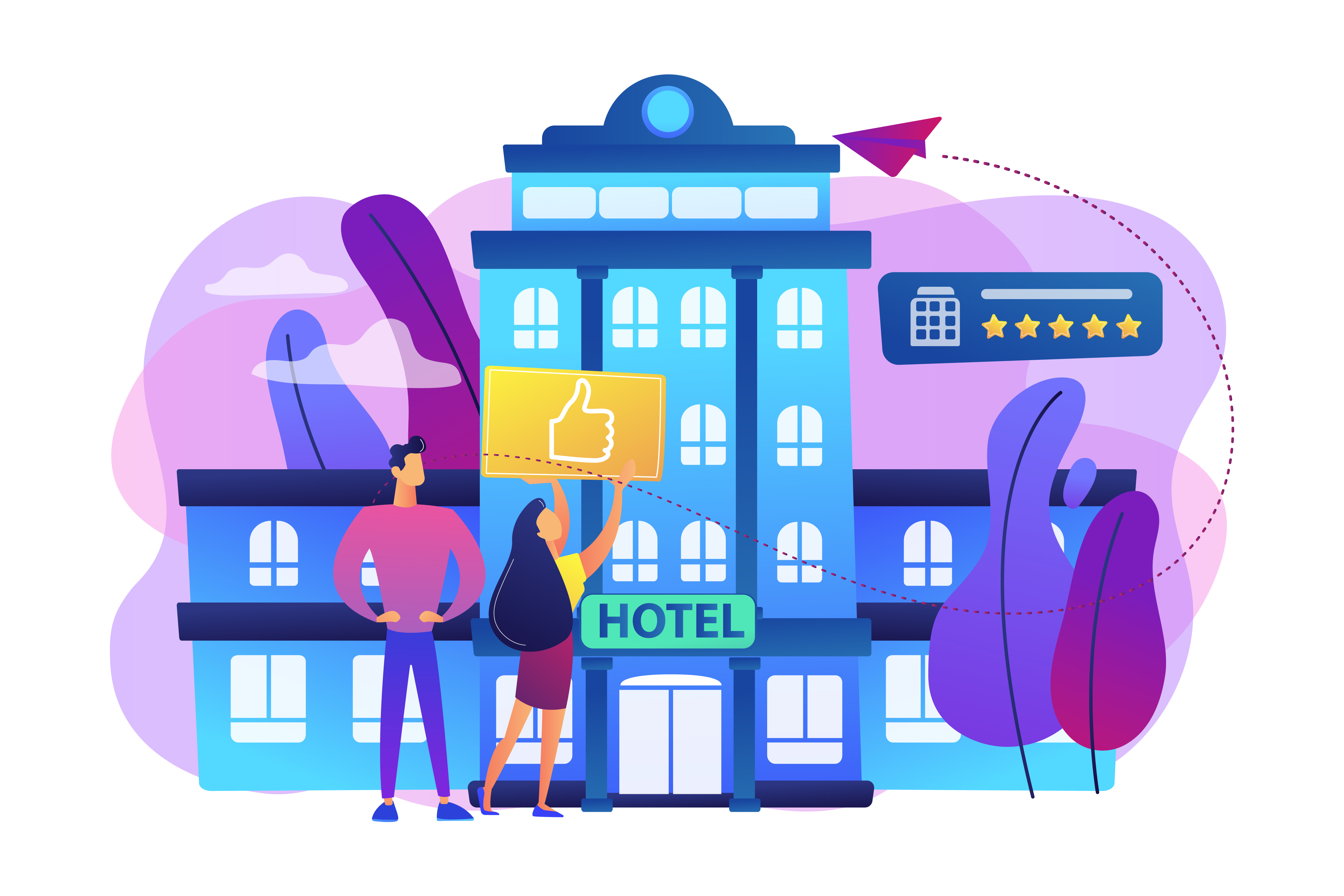 Smart Hotel Pricing App Illustration