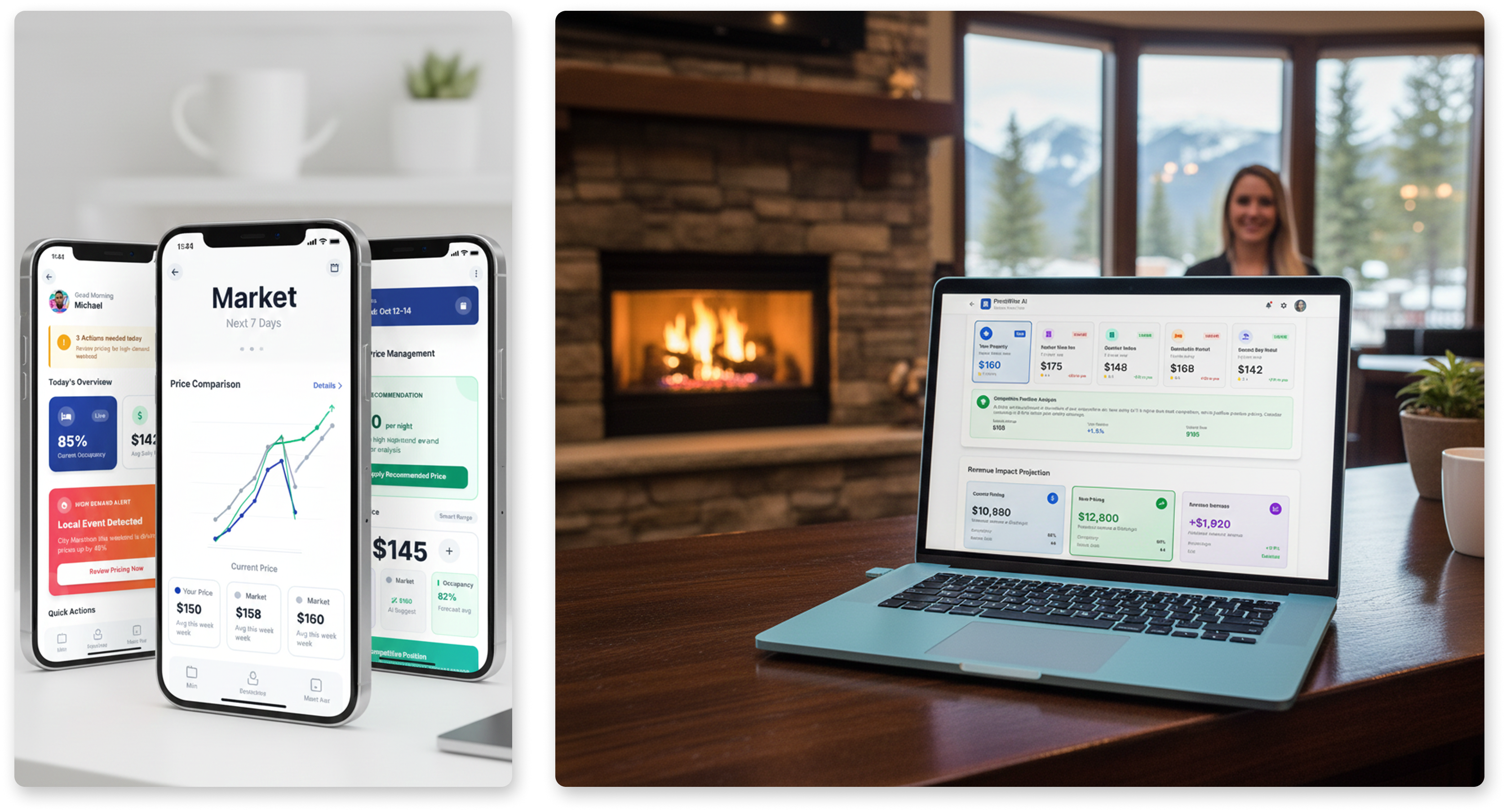 Smart Hotel Pricing App Illustration